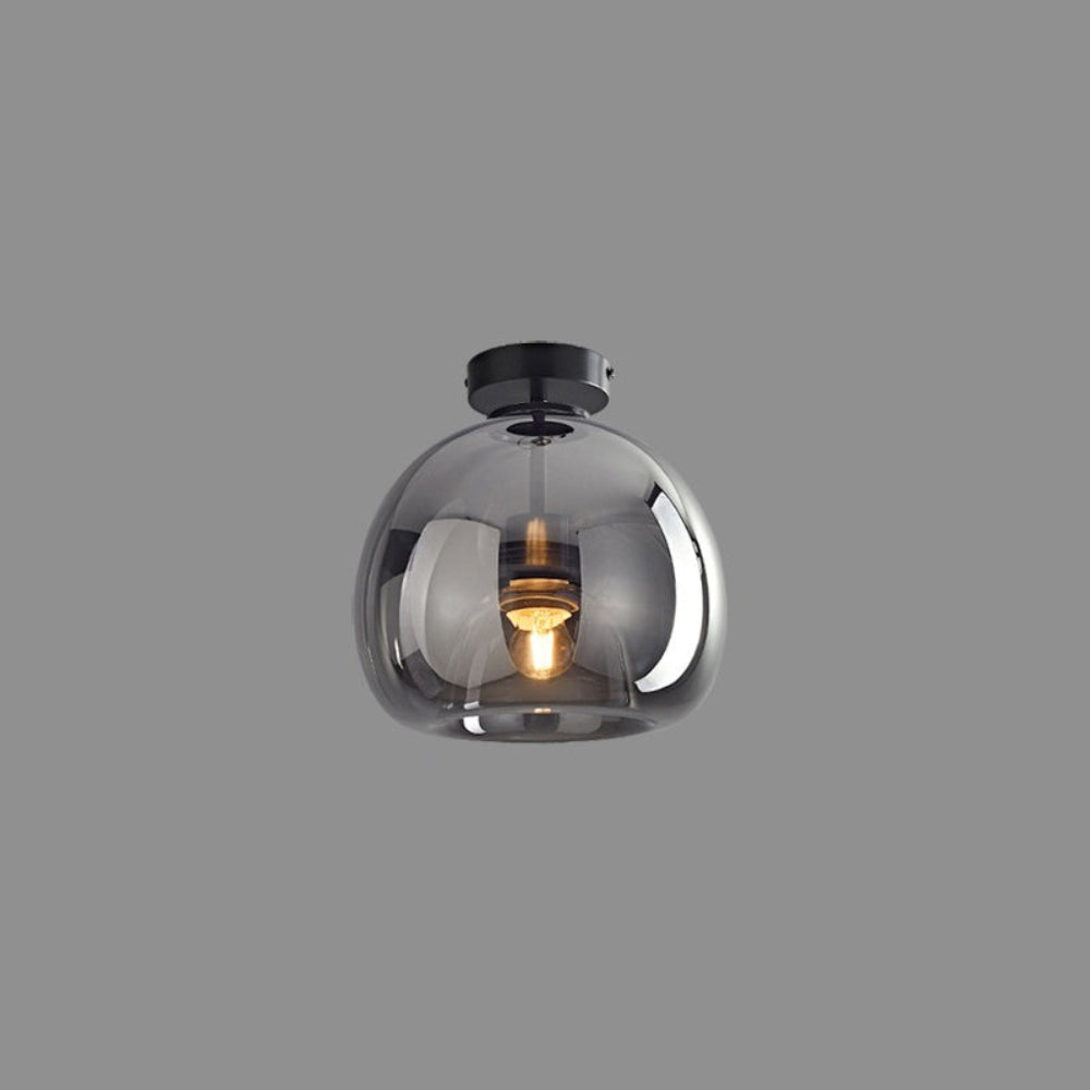 Vintage Bubble Amber Glass Pendant