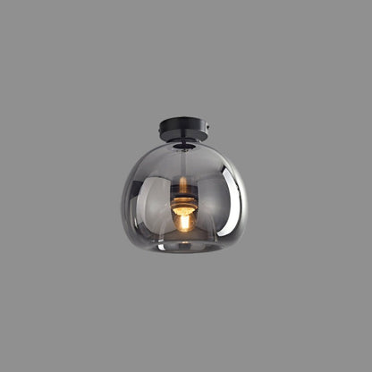 Vintage Bubble Amber Glass Pendant