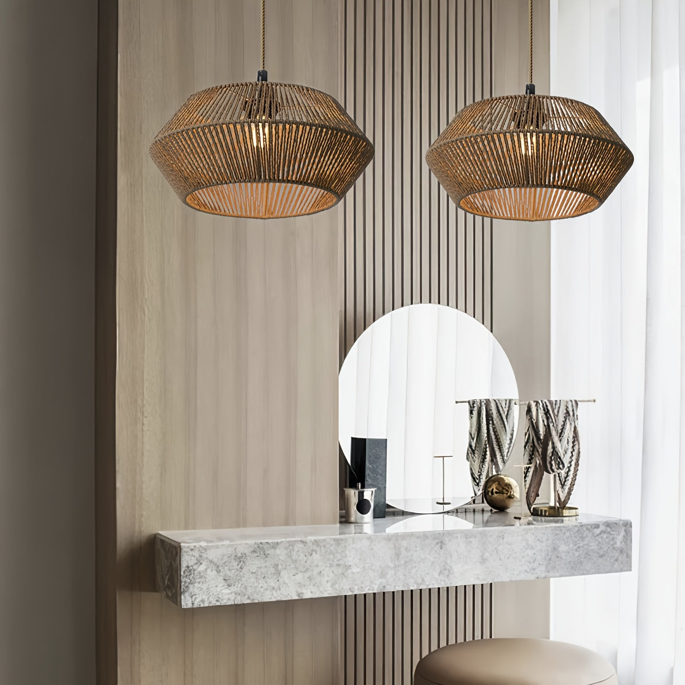 Paper Rope Pendant Light Shade