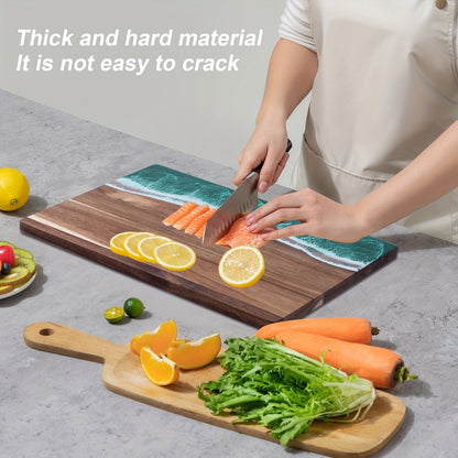 Wave Resin Acacia Wood Serving Board