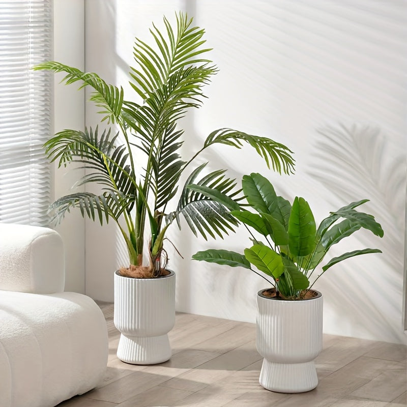 White Self Watering Wine Glass Planter