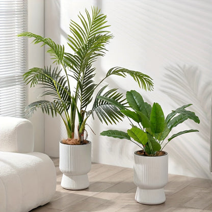 White Self Watering Wine Glass Planter