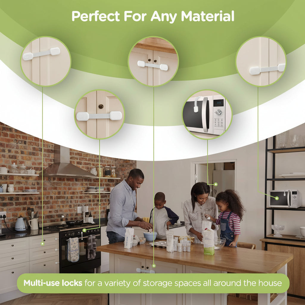 Child Safety Adhesive Cabinet Locks