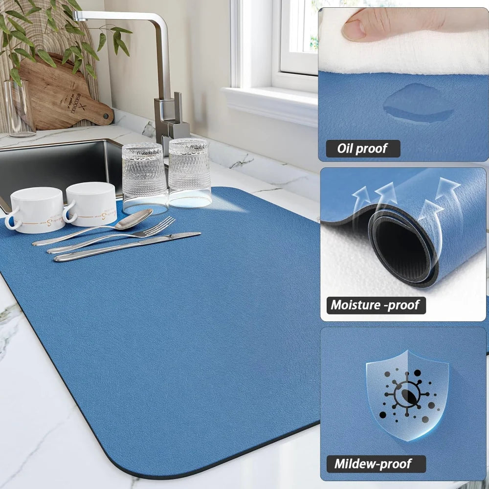 Absorbent Kitchen Counter Drying Mat