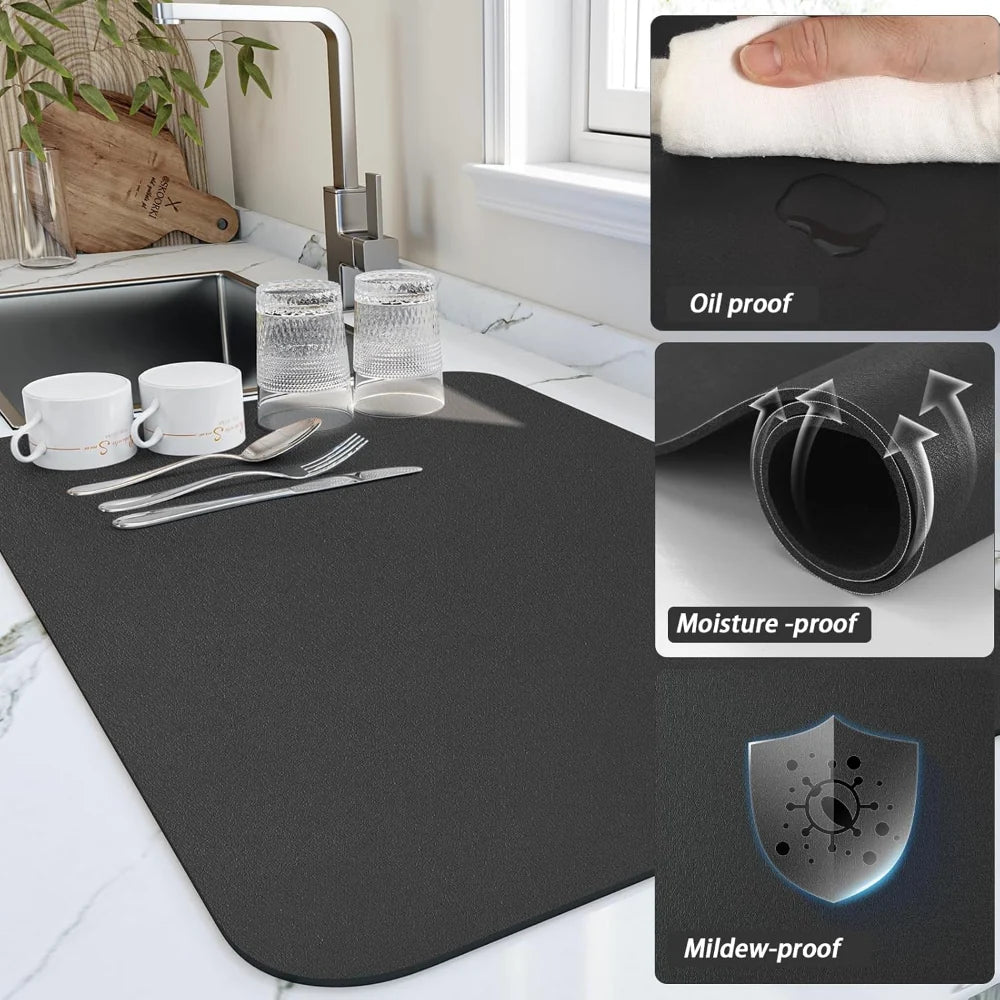 Absorbent Kitchen Counter Drying Mat