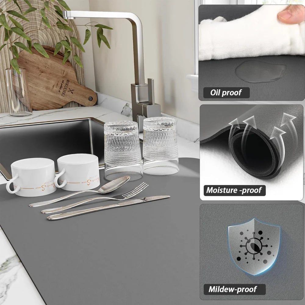 Absorbent Kitchen Counter Drying Mat