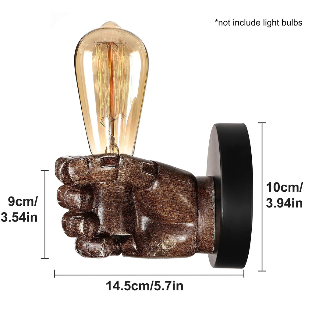 Industrial Resin Hand Wall Lamp