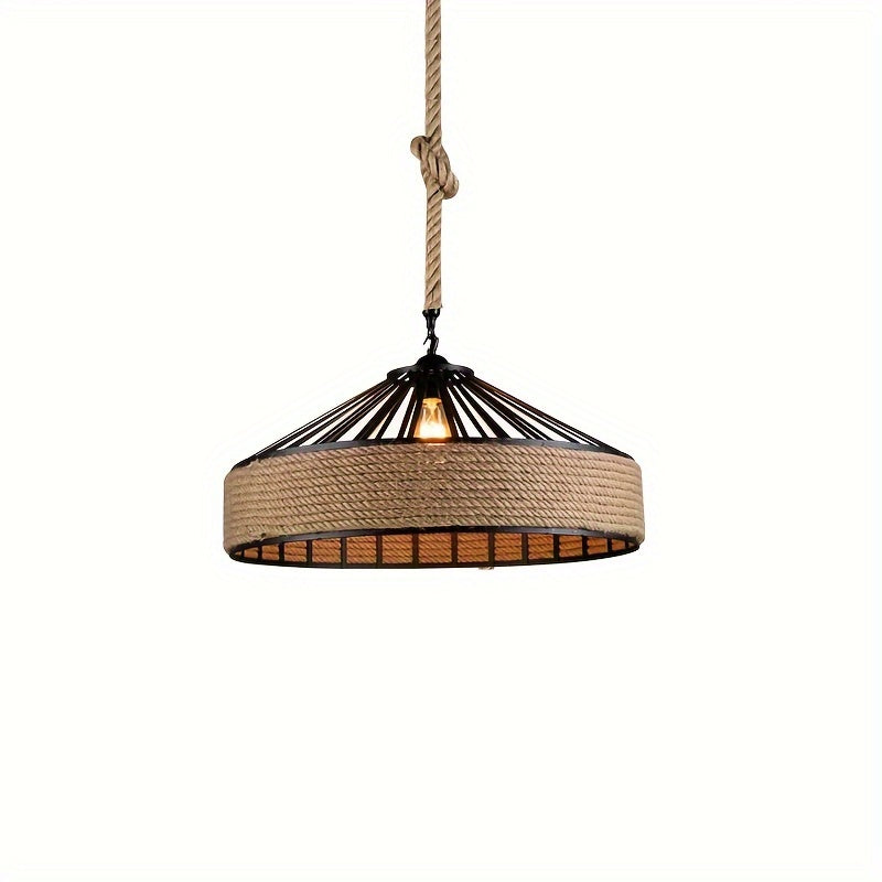 Hemp Rope Farmhouse Pendant Light