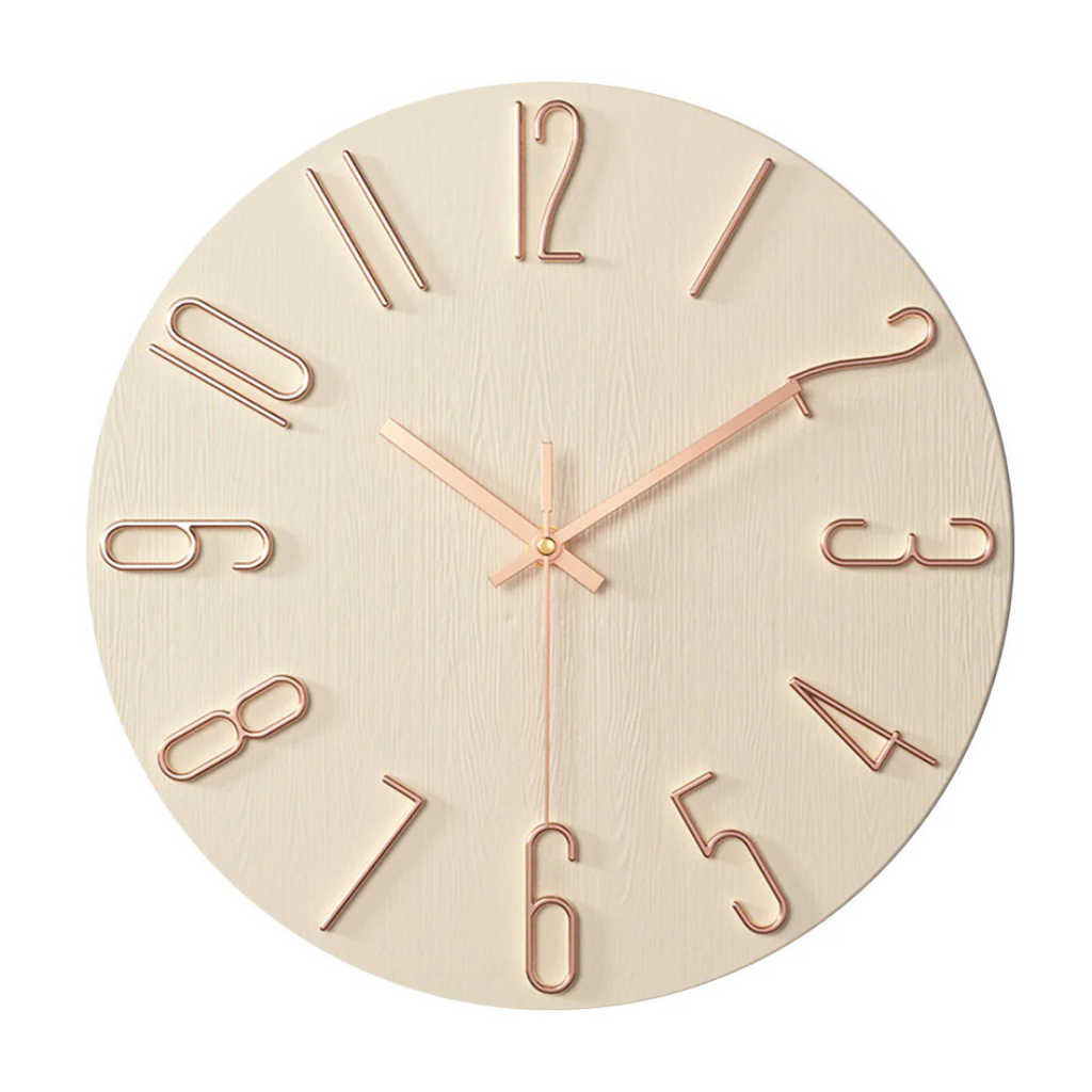 Noble Minimalist Gold Wall Clock