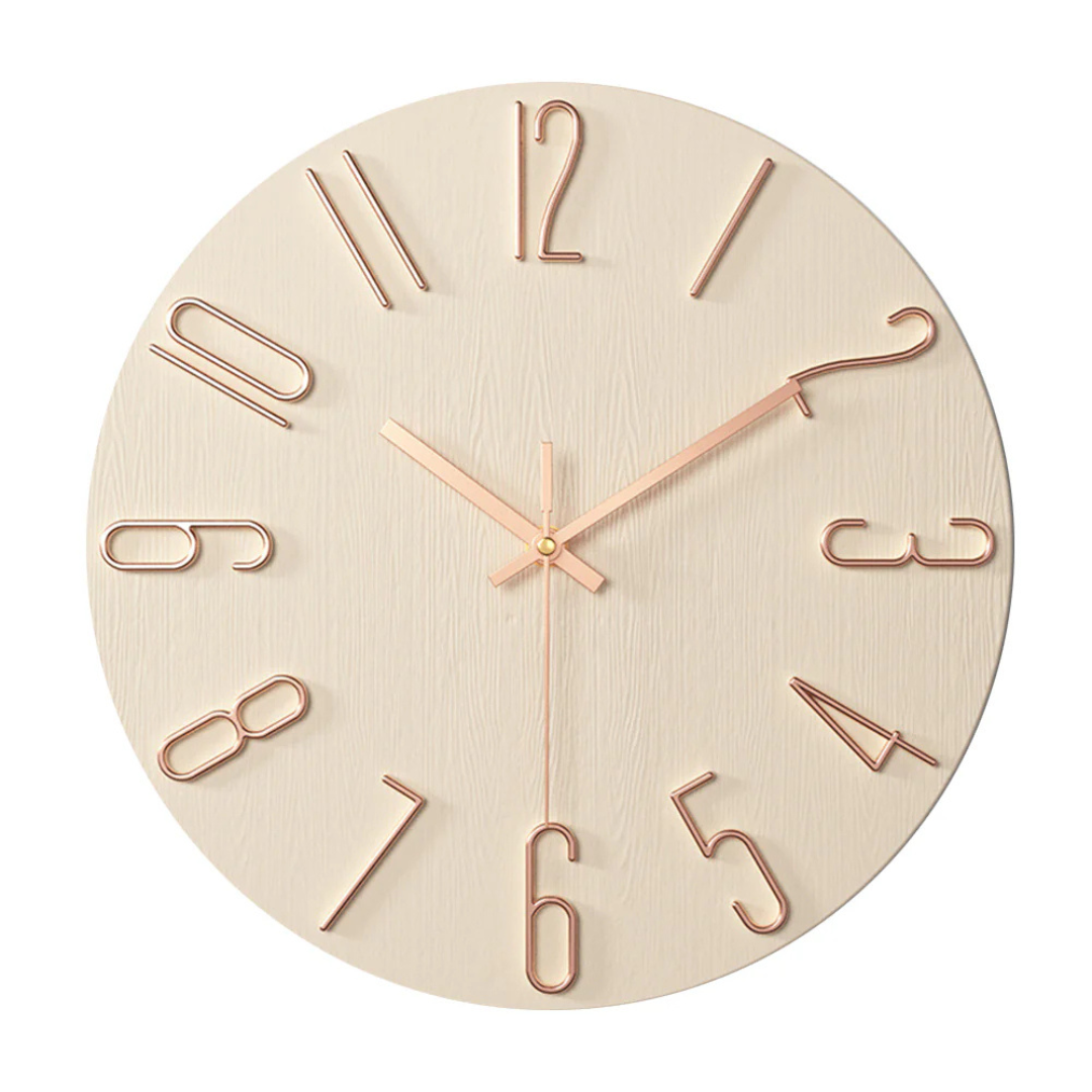 Noble Minimalist Gold Wall Clock