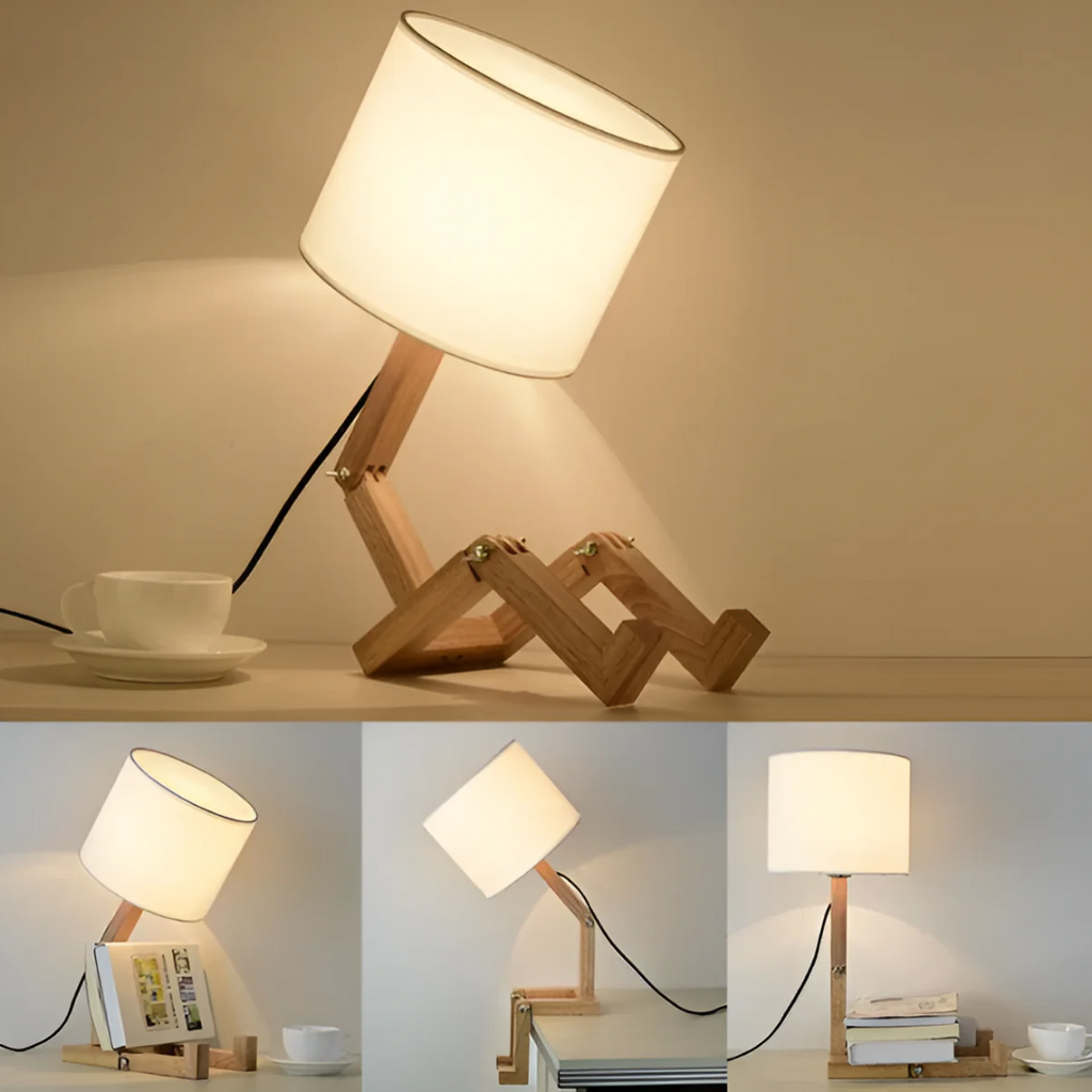 Rilna Flexible Wooden Table Lamp