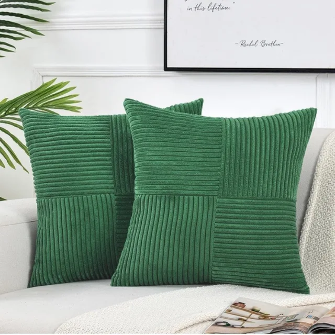 Corduroy Striped Cushion Covers