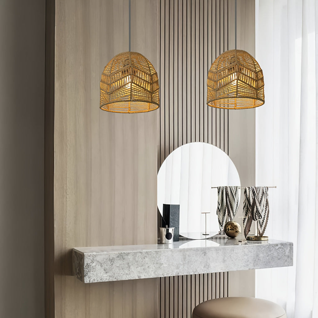 Handwoven Rope Pendant Shade