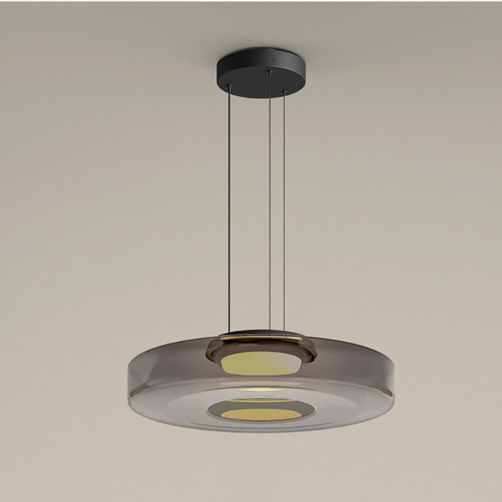 Layered Bauhaus Glass Pendant