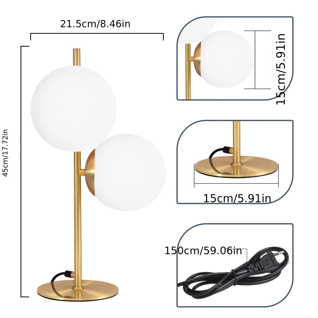 Golden Globe Glass Table Lamp