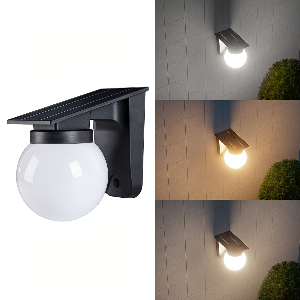 Solar Globe LED Outdoor Wall Light