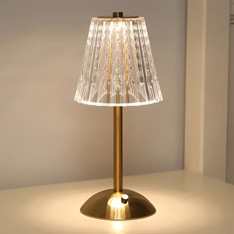 Crystal Touch Rechargeable Table Lamp