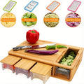 Bamboo Cutting Board Prep Station