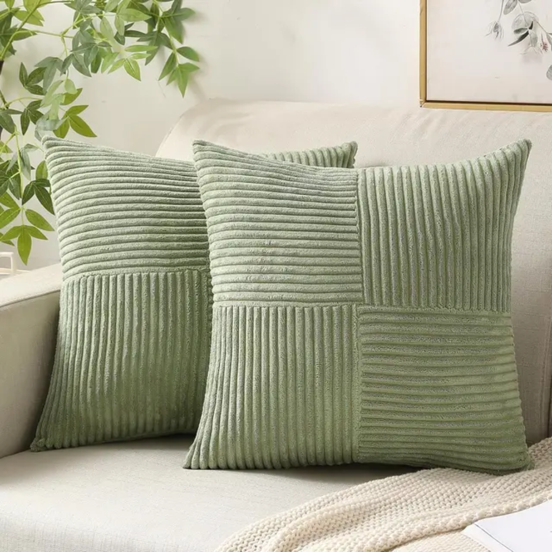 Corduroy Striped Cushion Covers