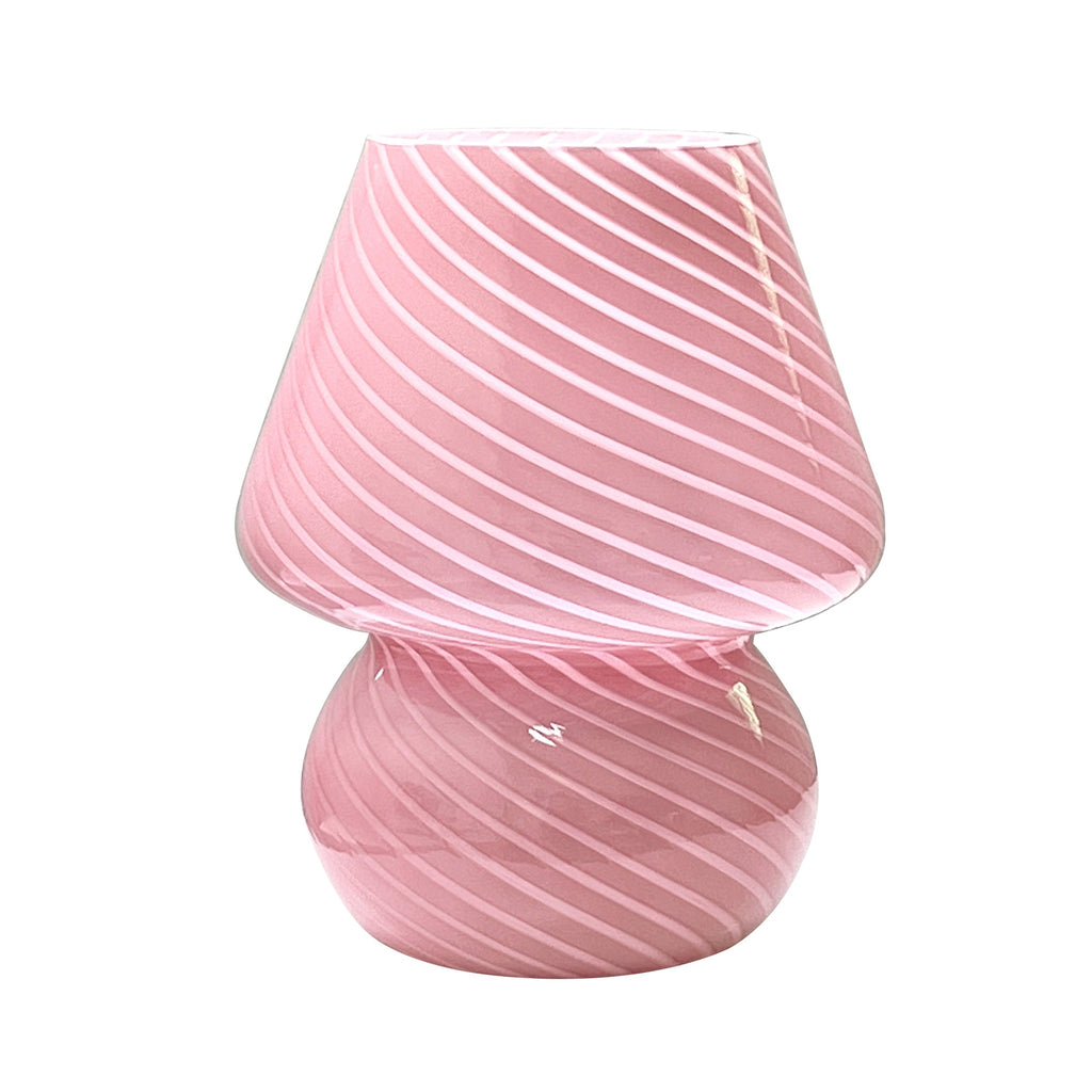 Murano Style Glass Mushroom Lamp