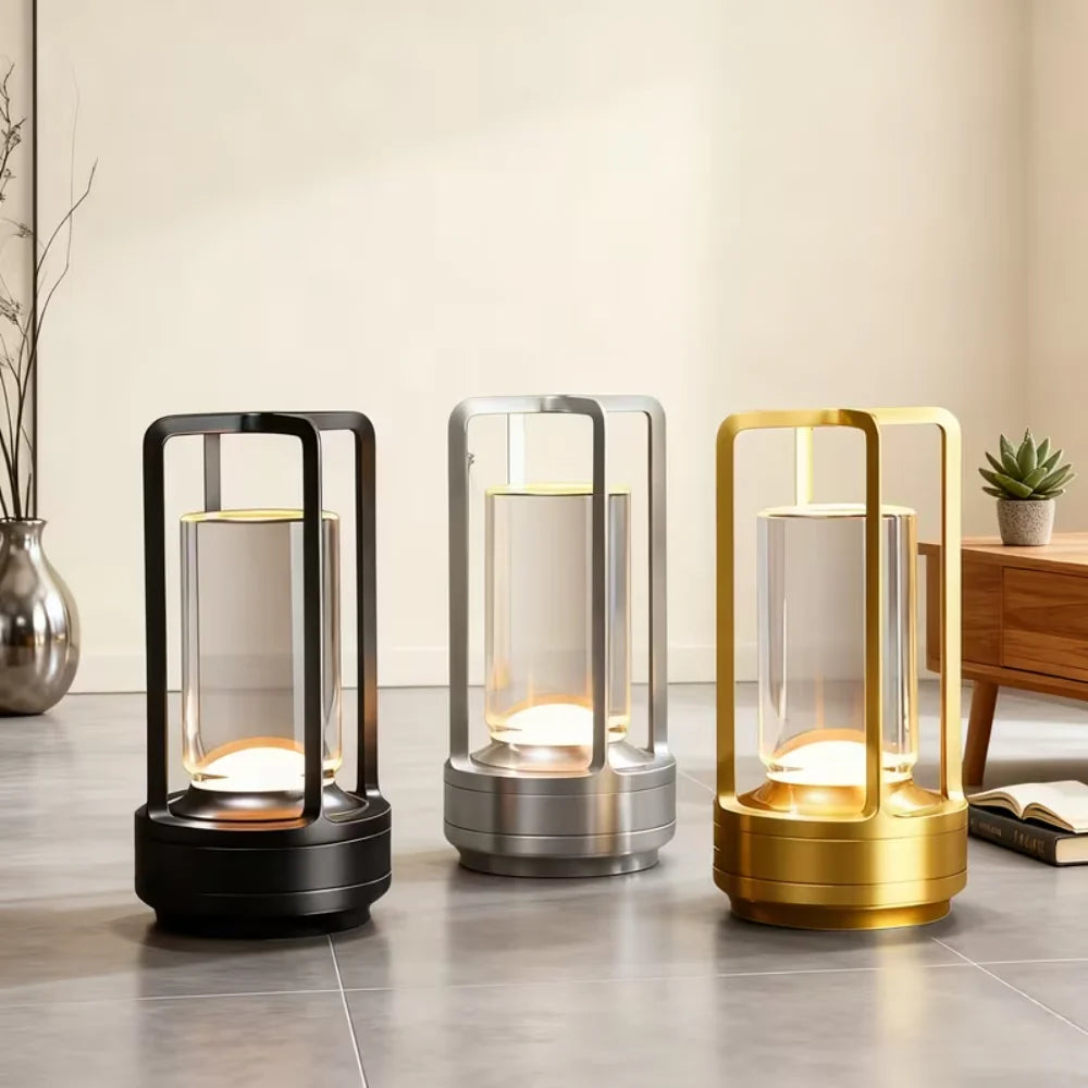 Modern Metal Cylinder LED Table Lamp