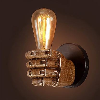 Industrial Resin Hand Wall Lamp