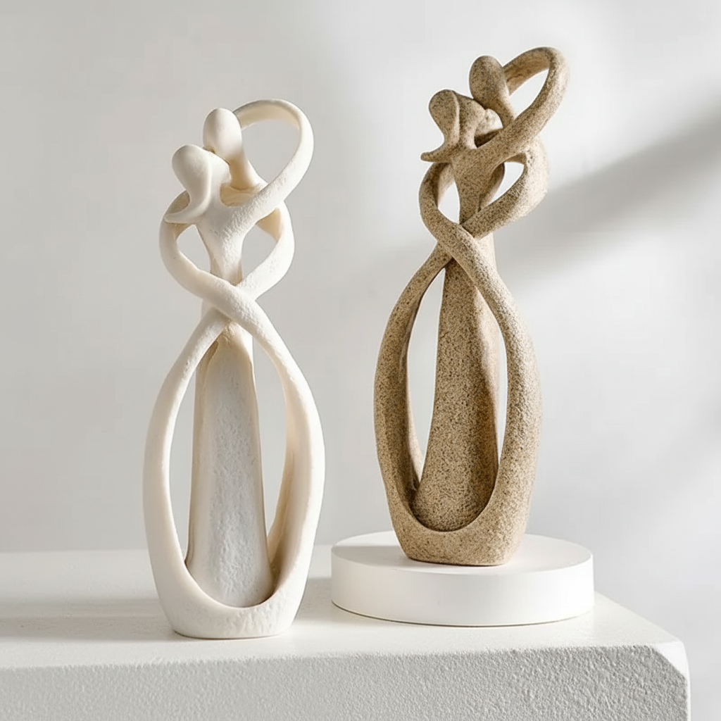 Modern Abstract Couple Resin Figurine