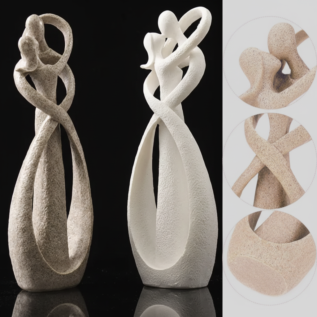 Modern Abstract Couple Resin Figurine