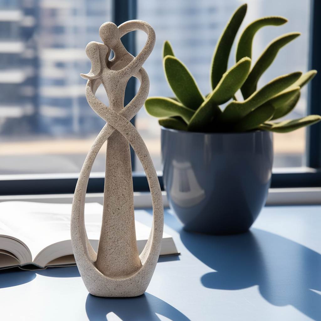 Modern Abstract Couple Resin Figurine