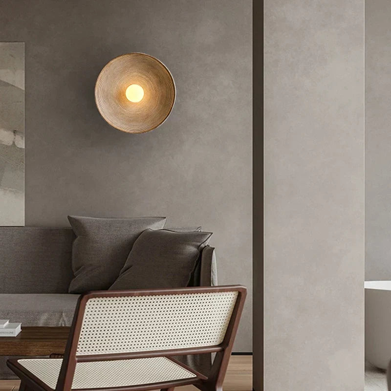Rustic Wood LED Wall Sconce