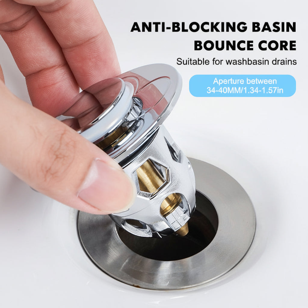 Stainless Anti Clog Pop Up Sink Stopper