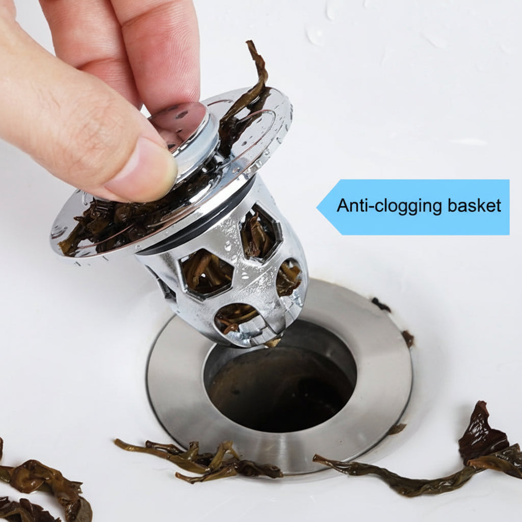 Stainless Anti Clog Pop Up Sink Stopper