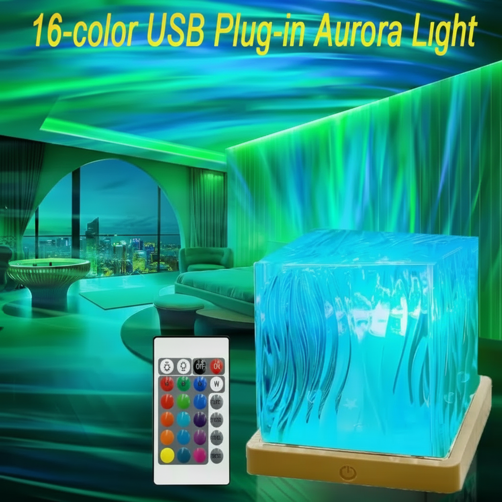 RGB Crystal LED Projector Night Light
