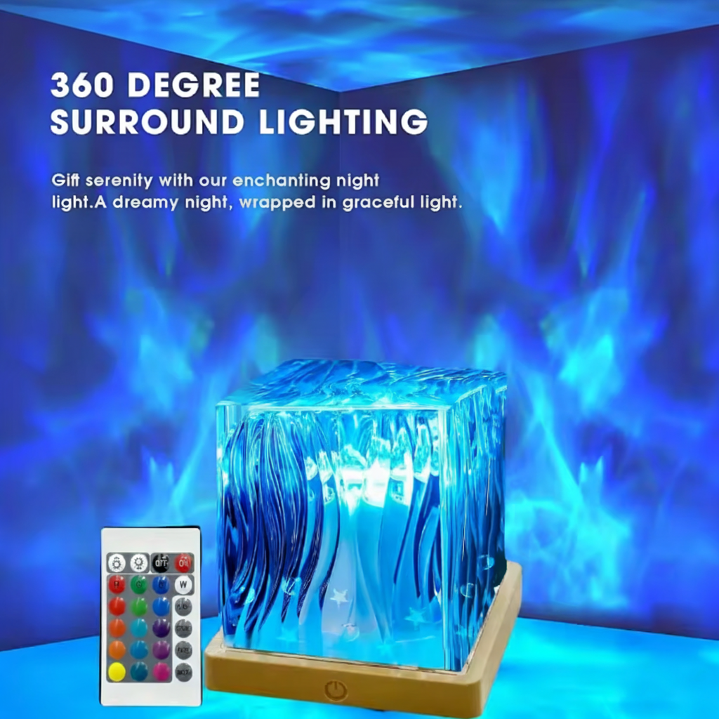 RGB Crystal LED Projector Night Light