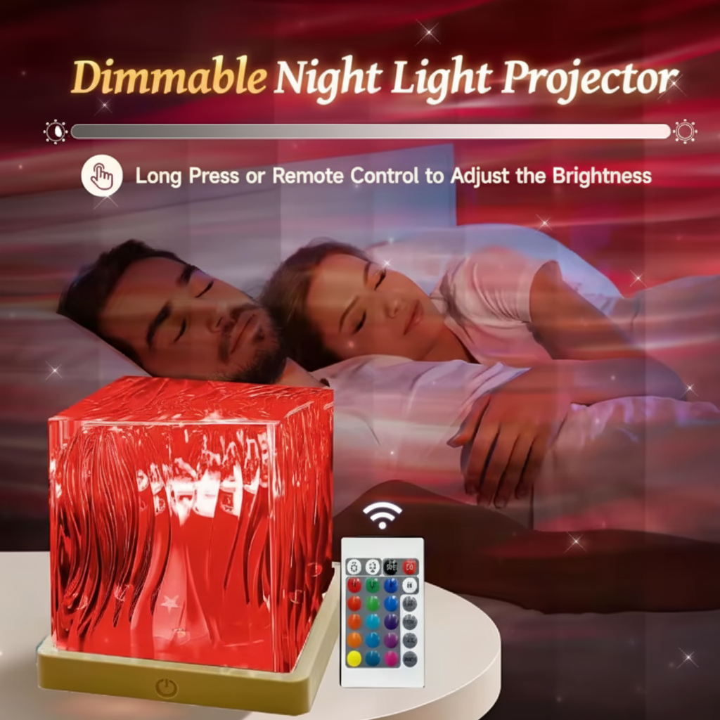 RGB Crystal LED Projector Night Light