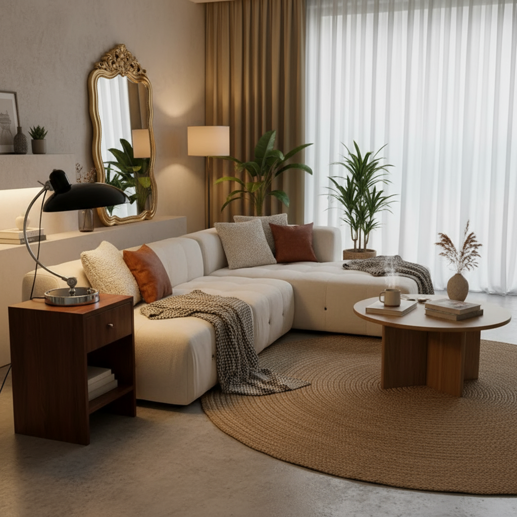 ScandiArc Curved Table Lamp