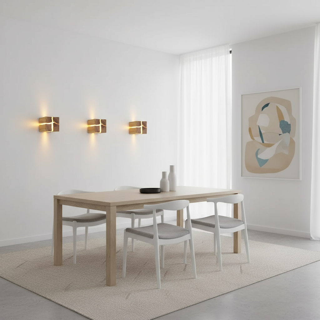 WoodAura Hand-Carved Wall Light