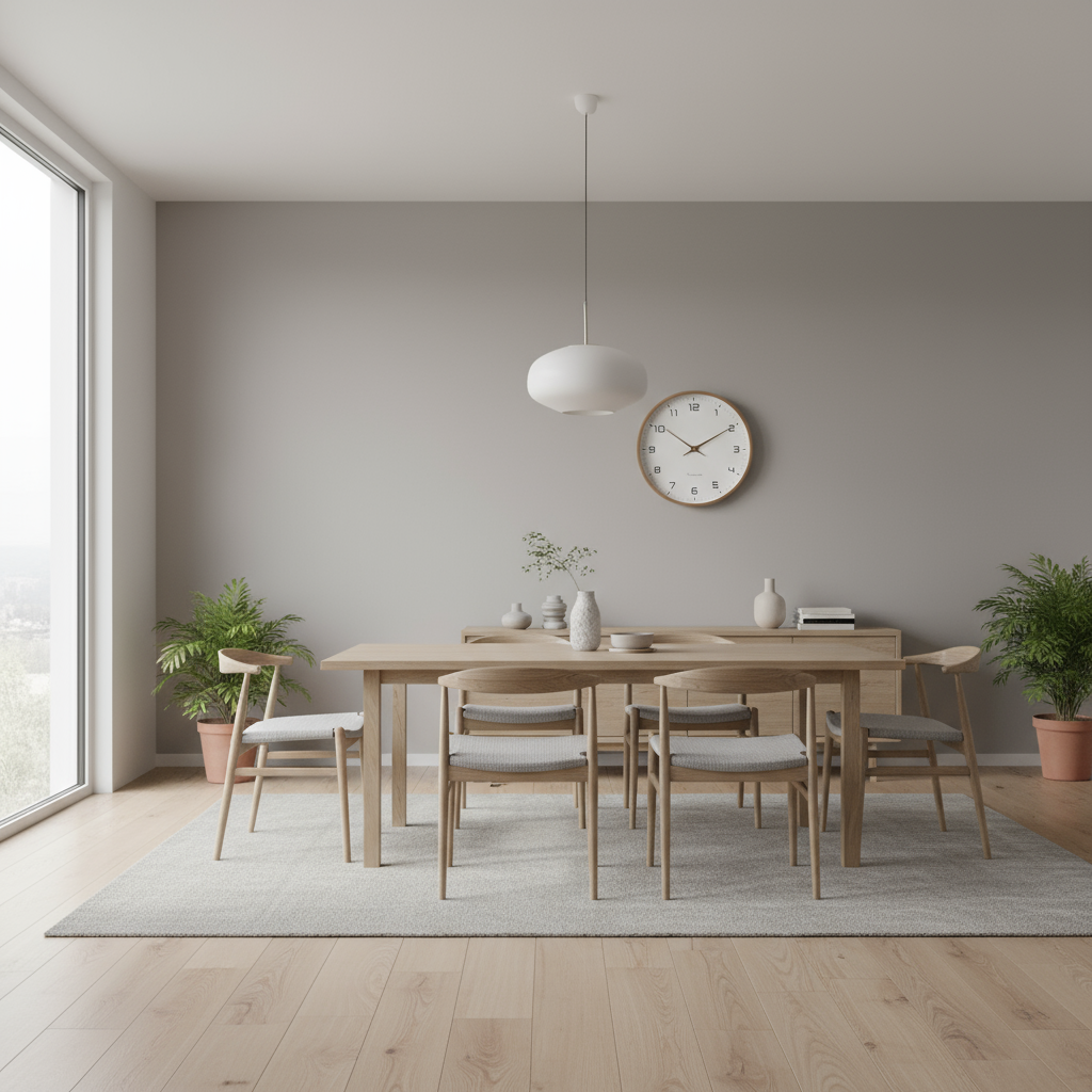 Nordic Wood Frame Wall Clock
