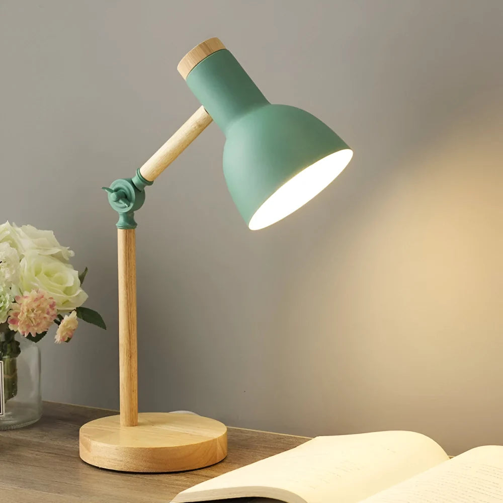 Nordic Adjustable Wooden Desk Lamp