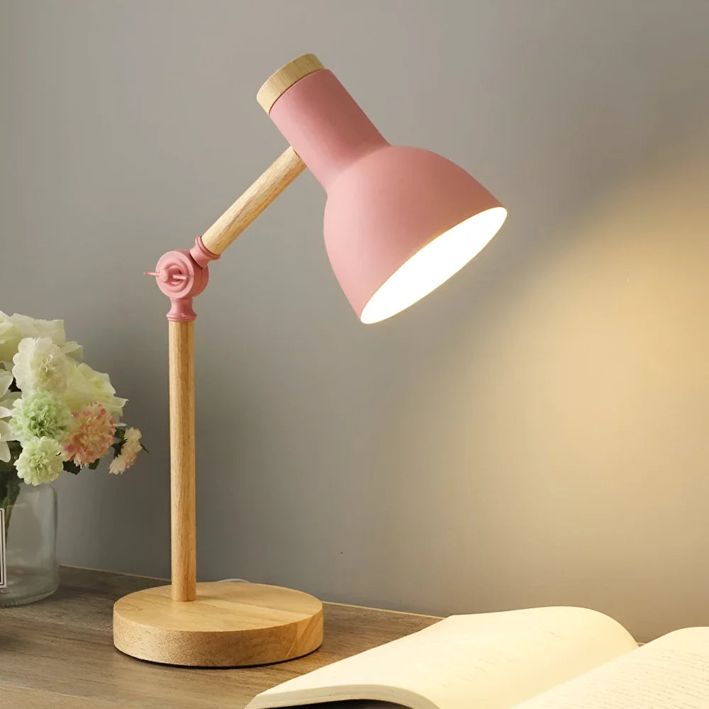 Nordic Adjustable Wooden Desk Lamp