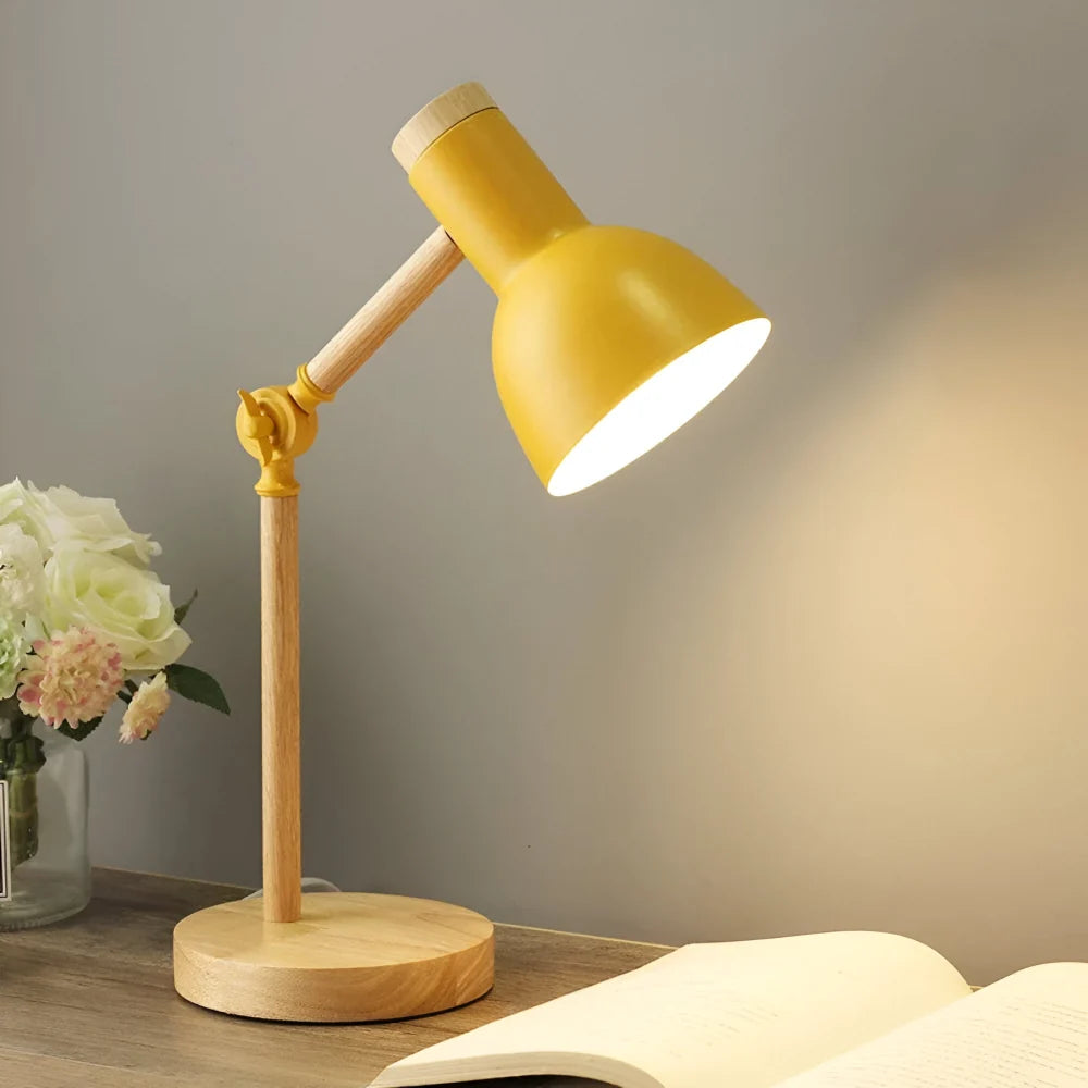 Nordic Adjustable Wooden Desk Lamp
