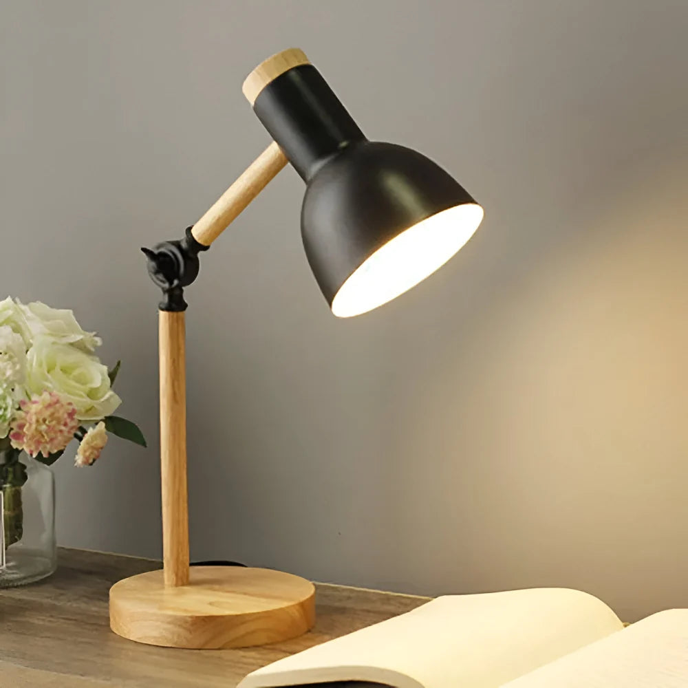 Nordic Adjustable Wooden Desk Lamp