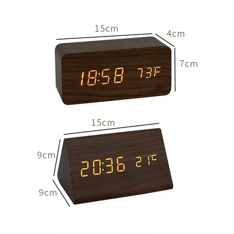 Voice-Controlled Wooden Smart Alarm Clock