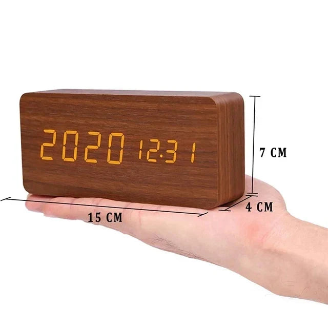 Voice-Controlled Wooden Smart Alarm Clock