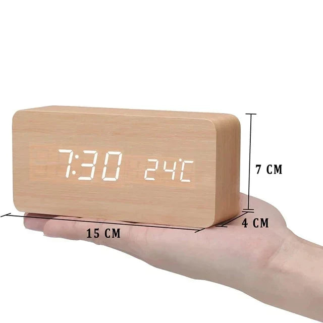 Voice-Controlled Wooden Smart Alarm Clock