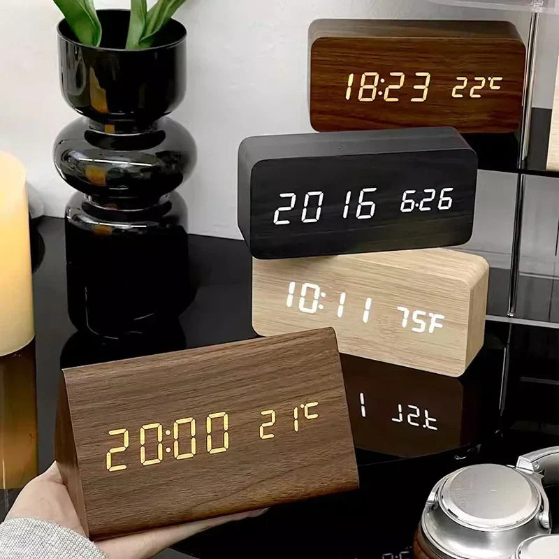 Voice-Controlled Wooden Smart Alarm Clock