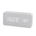 Digital LED Wood Desk Alarm Clock