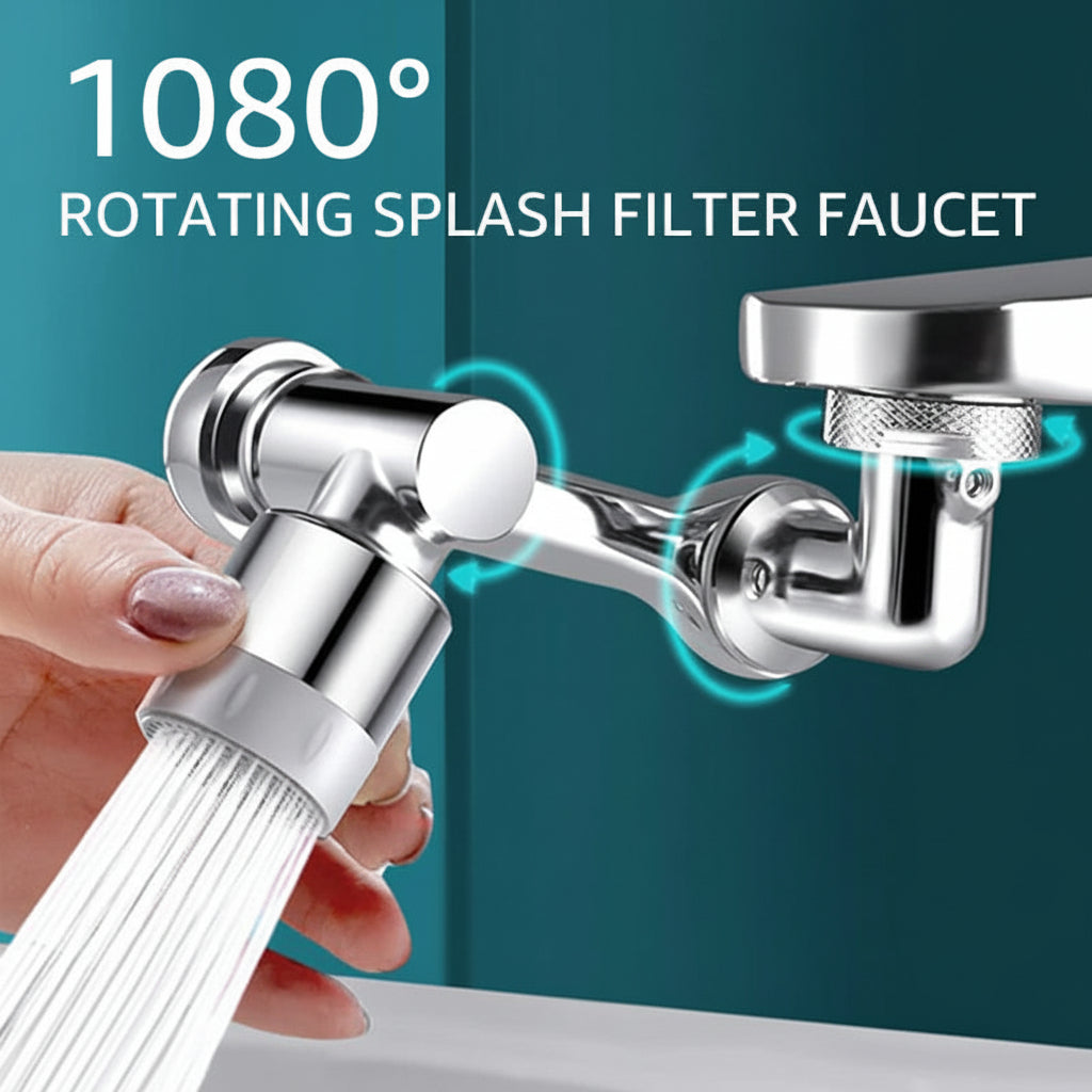 Rotating Splash Filter Faucet Extender