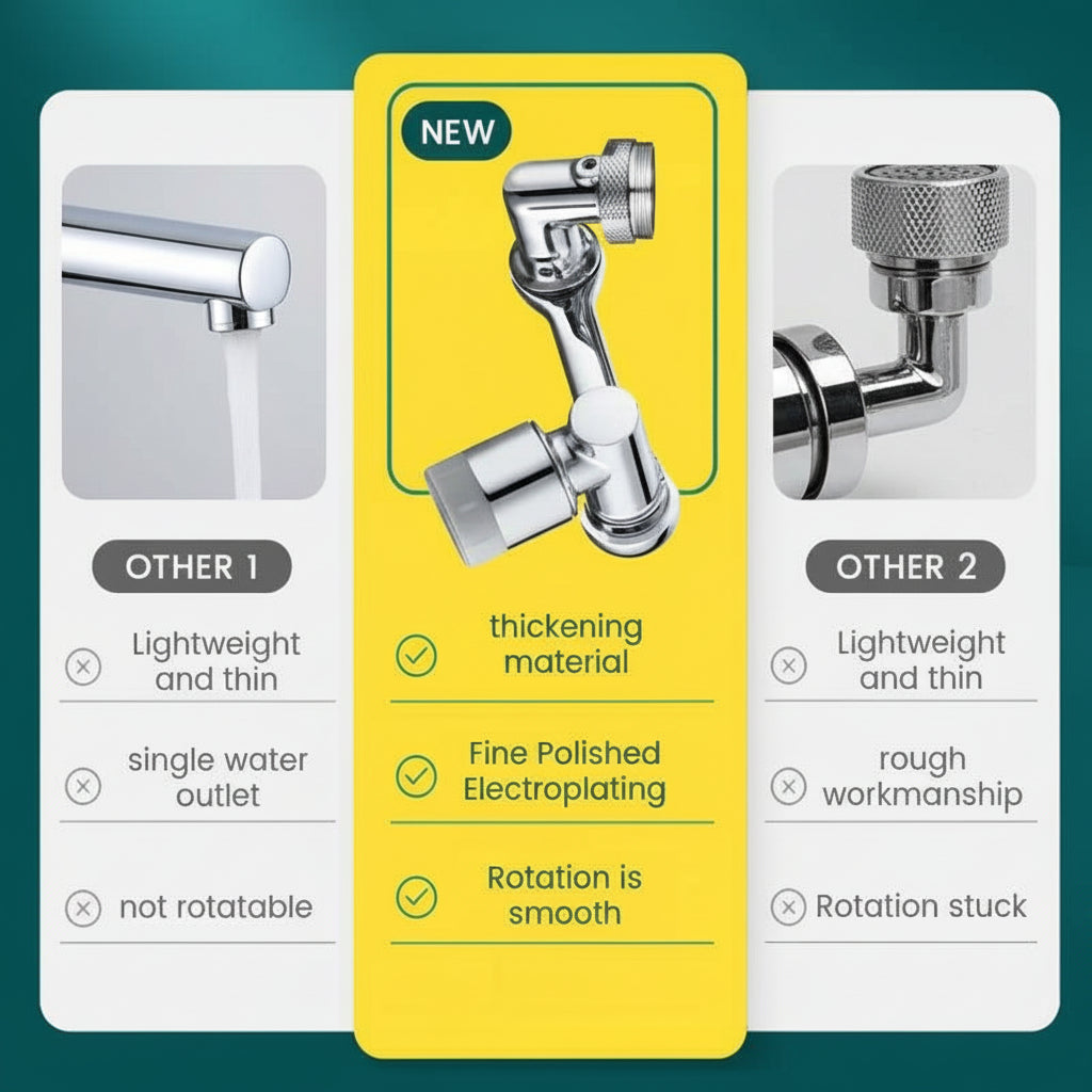 Rotating Splash Filter Faucet Extender