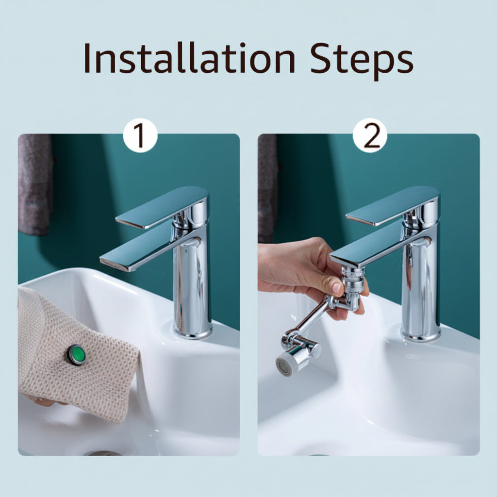 Rotating Splash Filter Faucet Extender